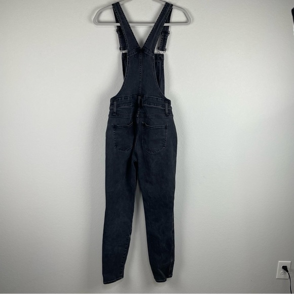 Madewell Faded Black Tall Skinny Denim Overalls Size Small - Picture 4 of 8